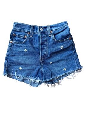 Ribcage Shorts Levi’s Denim Daisy Embroidered Shorts